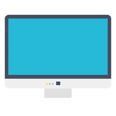 Flat Bright Monitor Icon Transparent Png And Svg Vector File