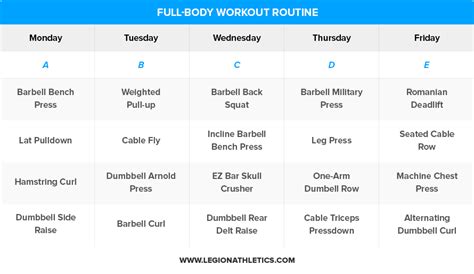 The Definitive Guide To Full Body Workout Routines Legion Athletics