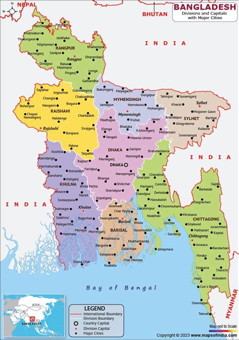 Cities Map Of Bangladesh Cities And Towns Map Whatsanswer Map The