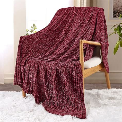 Milvowoc Fluffy Chenille Knitted Throw Blanket 50 X 60 Inch Impressive