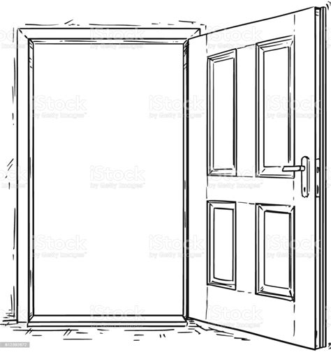 800 x 600 jpeg 122 кб. Cartoon Vector Of Open Wooden Door Stock Illustration ...