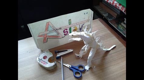 How To Make A Realistic Godzilla Paper Action Figure Youtube