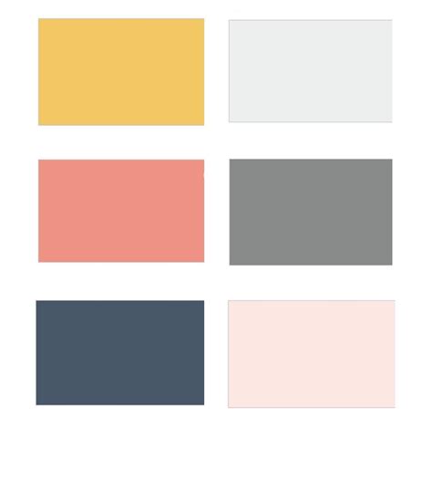 Interior Colour Scheme Navy Coral Yellow Grey