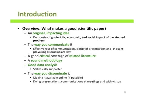 Different phases of introduction with research paper introduction example. How to Write Good Scientific Papers: A Comprehensive Guide