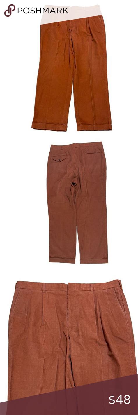 Lands End Corduroy Burnt Orange Mens Regular Pants Size 40 Shop