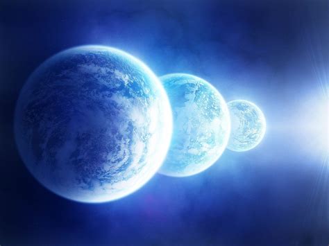 Blue Outer Space Planets Wallpapers Hd Desktop And Mobile Backgrounds