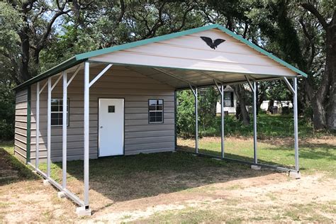 Metal Carport With Storage Building Attached Image To U