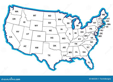 United States Map Royalty Free Stock Photo Image 465335