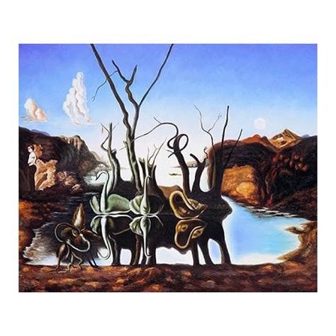 Salvador Dali Kunstdruck Reflection Of Elephants Kunstdrucke Jetzt Im