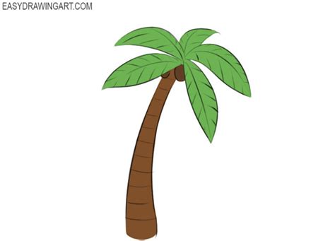 How To Draw A Palm Tree Easy Drawing Art