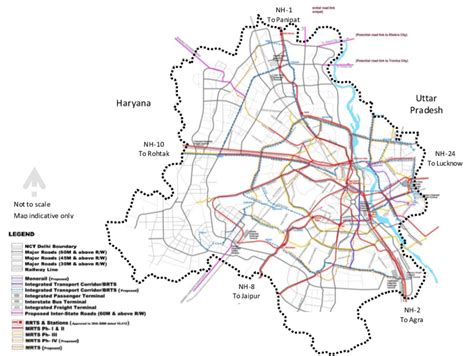 Sub Regional Transport Network Of Nct Of Delhi Source High Powered