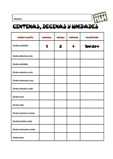 Atividades Unidade Dezena E Centena 4 Ano