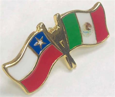 Pin Bandera Chile Y Mexico Entrelazadas Chile Mexico 3500 En