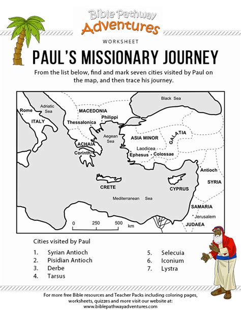 Pauls First Missionary Journey Coloring Page