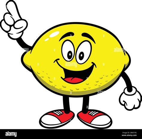 Lemon Mascot Talking A Cartoon Illustration Of A Lemon Mascot Talking