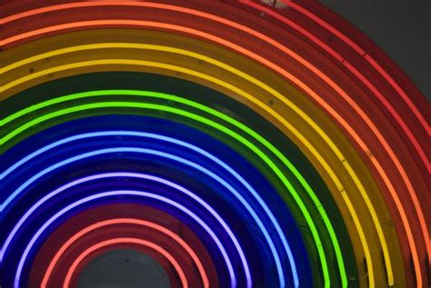 Circular Rainbow Neon Sign Neon Sign Art Neon Rainbow Neon Signs