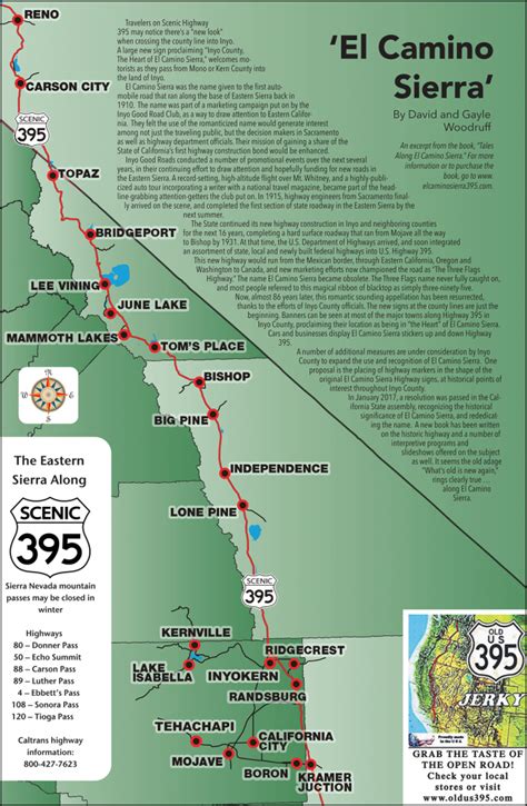 395 map scenic 395 california scenic highway map printable maps