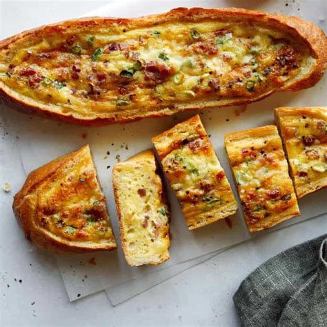 Baked Egg Boats Spoon Fork Bacon