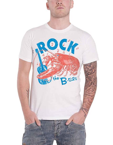 Buy The B 52s T Shirt Rock Lobster Band Logo New Official Mens White