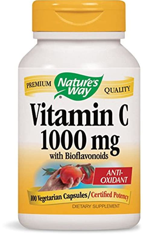 • 1000mg of vitamin c per serving! Nature's Way Vitamin C 1000 mg with Bioflavonoids ...