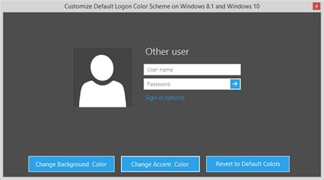Customize The Default Logon Image And Color Scheme On Windows 8