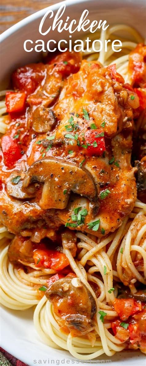 Easy italian baked chicken breast, flavored with a simple spice mixture along with fresh garlic and olive oil, and finished with parsley and fresh basil. Chicken Cacciatore Recipe | Recipe | Cacciatore recipes ...