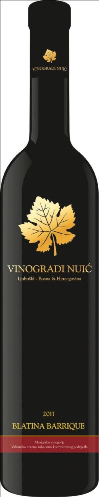 Vinogradi Nuic Blatina Barrique Premium Red Wine