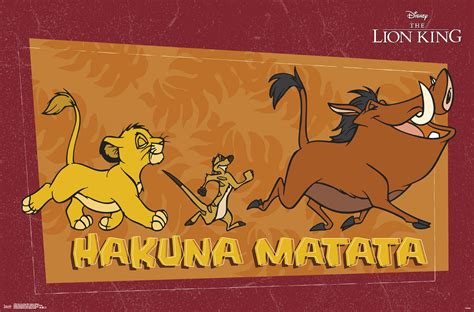 Disney The Lion King 1994 Hakuna Matata Wall Poster 22375 X 34