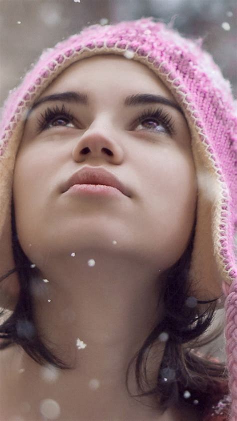 Girl In The Snow Iphone Wallpapers Free Download