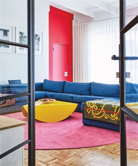 Bold Colour Contemporary House Interior Colorful Interiors Living
