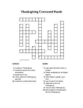 View, download and print thanksgiving crossword puzzle pdf template or form online. Thanksgiving Crossword Puzzle with 12 Clues by Shirley ...