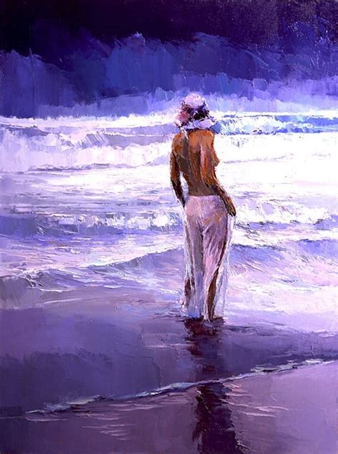 Nude Art Nude Woman Beach Painting Giclee Print Of Palette