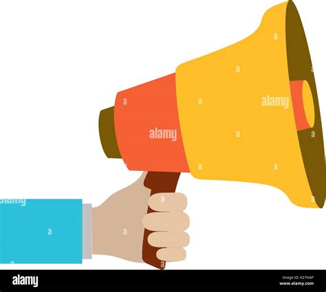 Colorful Silhouette Of Hand Holding Megaphone Stock Vector Image And Art