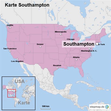 Southampton is a port city on england's south east coast. StepMap - Karte Southampton - Landkarte für USA