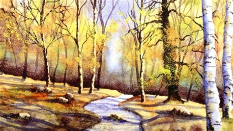 Watercolour Painting Autumn Woodland Watercolour Journey By Ian