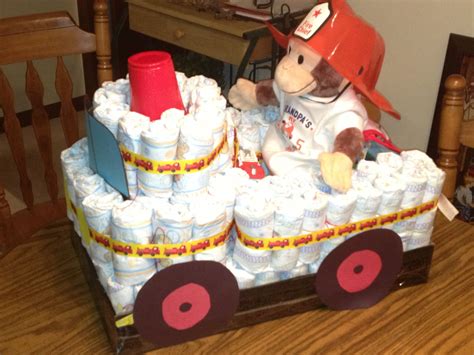 Diaper Fire Truckheather And I Made This For Marandas Baby Shower