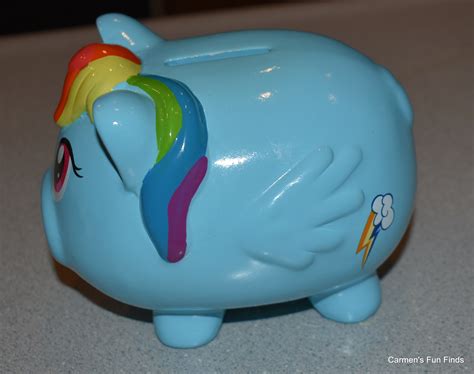 Ceramic Piggy Bank My Little Pony Rainbow Dash 2014 Hasbro With Hole