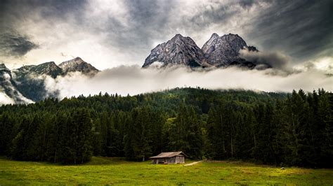 Cabin In The Mountains 4k Ultra Hd Wallpaper Background Image