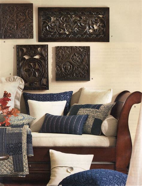 Novica, the impact marketplace, features a unique white home decor collection handcrafted by talented artisans worldwide. Blue, white and brown living room | Brown sofa living room ...