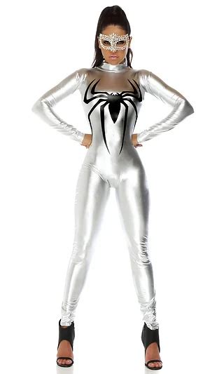 Ladies Sexy Spider Man Catsuit Jumpsuits And Playsuits Costume Uniform Fancy Dress Sm383 In Sexy