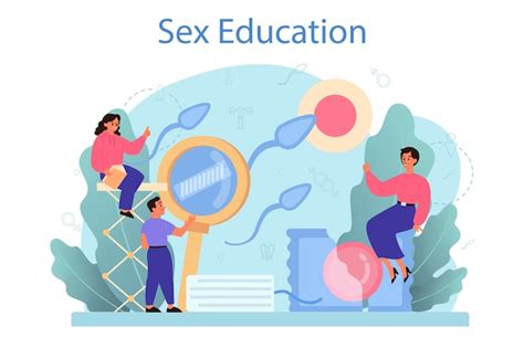 ilustração do conceito de educação sexual vetor premium