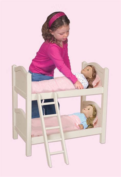 Doll Bunk Bed In White This Classic Doll Bunk Bed Is Perfect For Doll