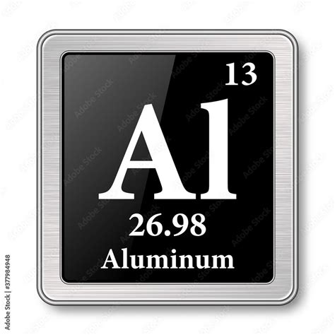 The Periodic Table Element Aluminum Vector Illustration Stock Vector Adobe Stock