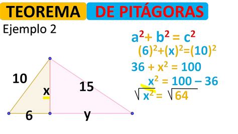 Teorema De Pitágoras Ejemplo2 Youtube