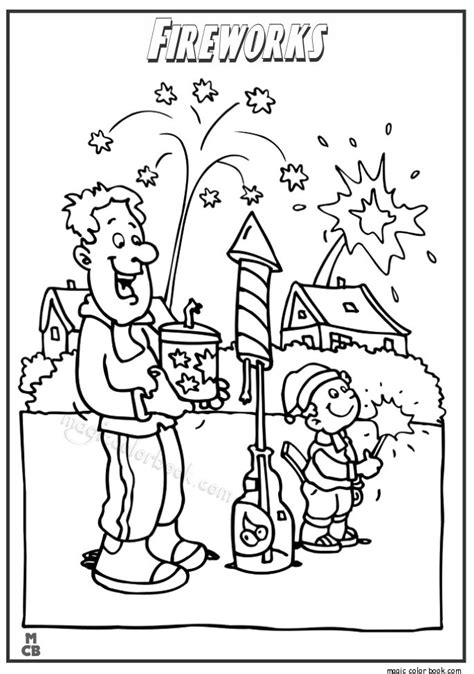 18 best Fireworks Coloring pages images on Pinterest | Fireworks