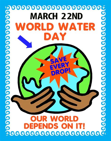 World Water Day Poster Images Printable Graphics
