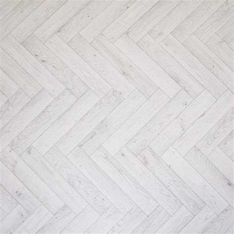 White Parquet Vinyl Flooring Roll 2m And 4m Herringbone Parquet Style