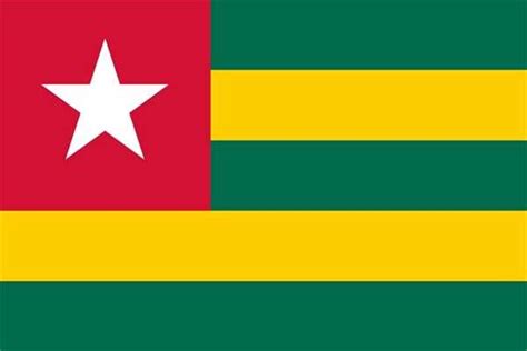 Togo Flagge 60x90 Cm Afrika Flaggen 60 X 90 Cm Flaggengrößen