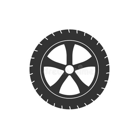 Samochodowej Opony Ikona Wektorowy Opona Symbol Lub Loga Element Ilustracja Wektor Ilustracja
