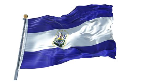 bandera salvadoreña png PNG